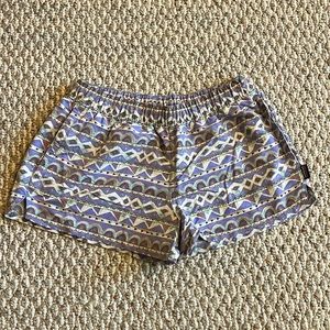 Patagonia Barely Baggies Purple White Pattern Small